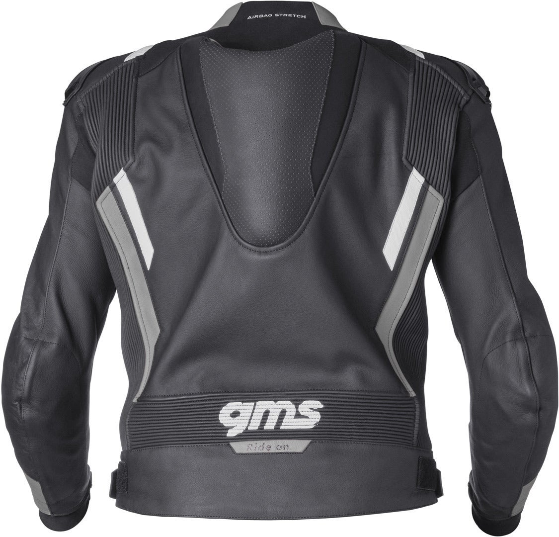 GMS GR-1 Two Piece Motorcycle Leather Suit black/grey/white 58 Figure 5