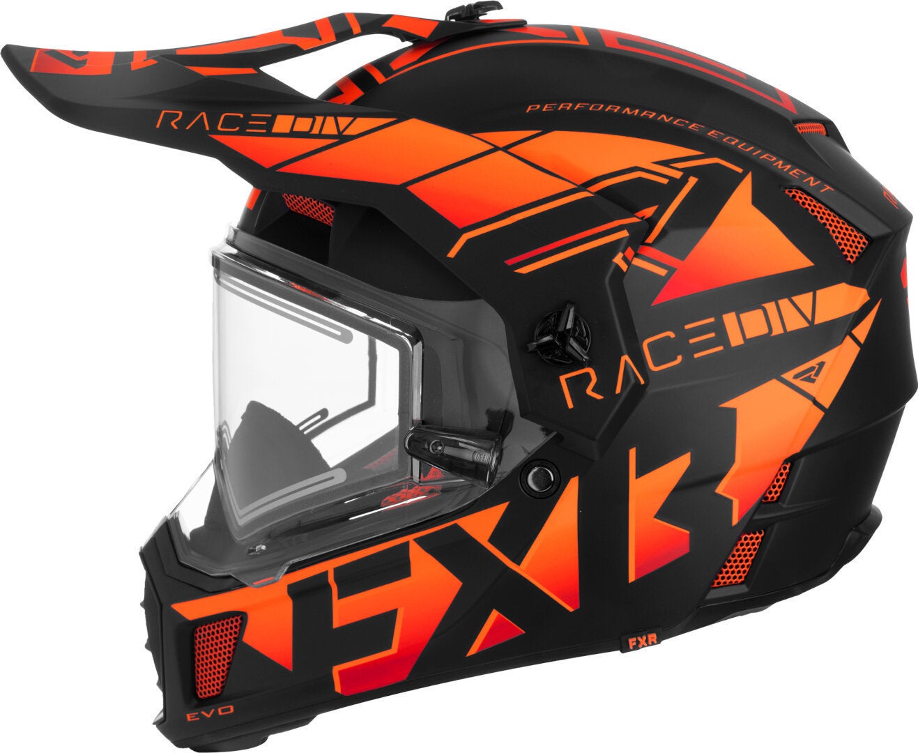 FXR Clutch X Evo Snescooter hjelm sort mat/orange M (57/58) Figur 4
