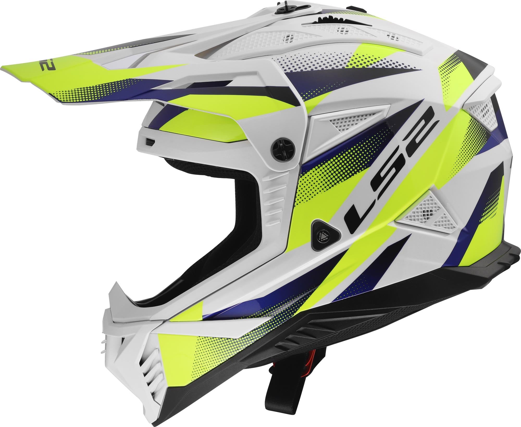 LS2 MX708 Fast II Fort bela/rumena S (55/56) Slika 4