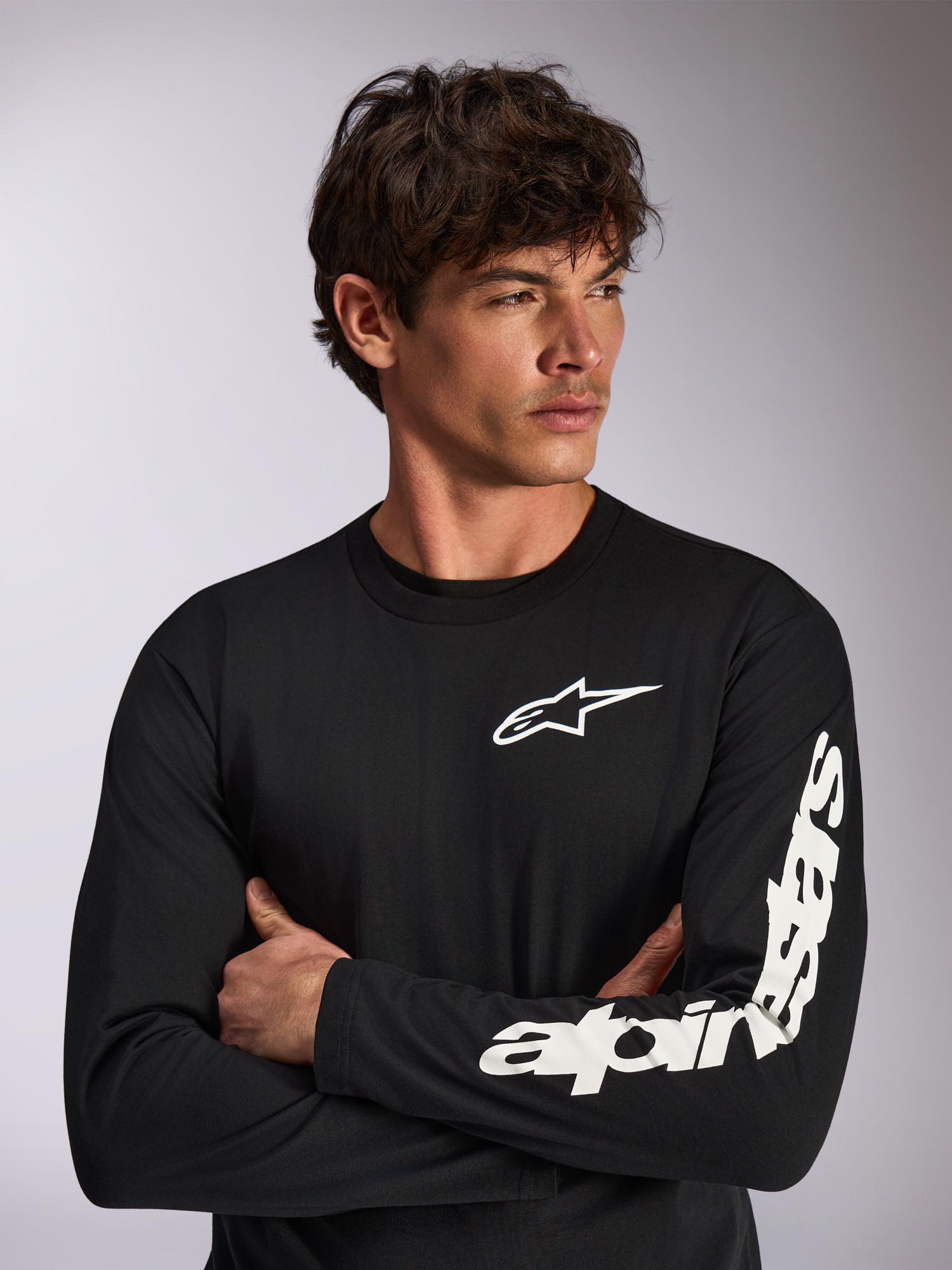 Alpinestars Trackside CSF Langærmet skjorte Sort/hvid M Figur 3