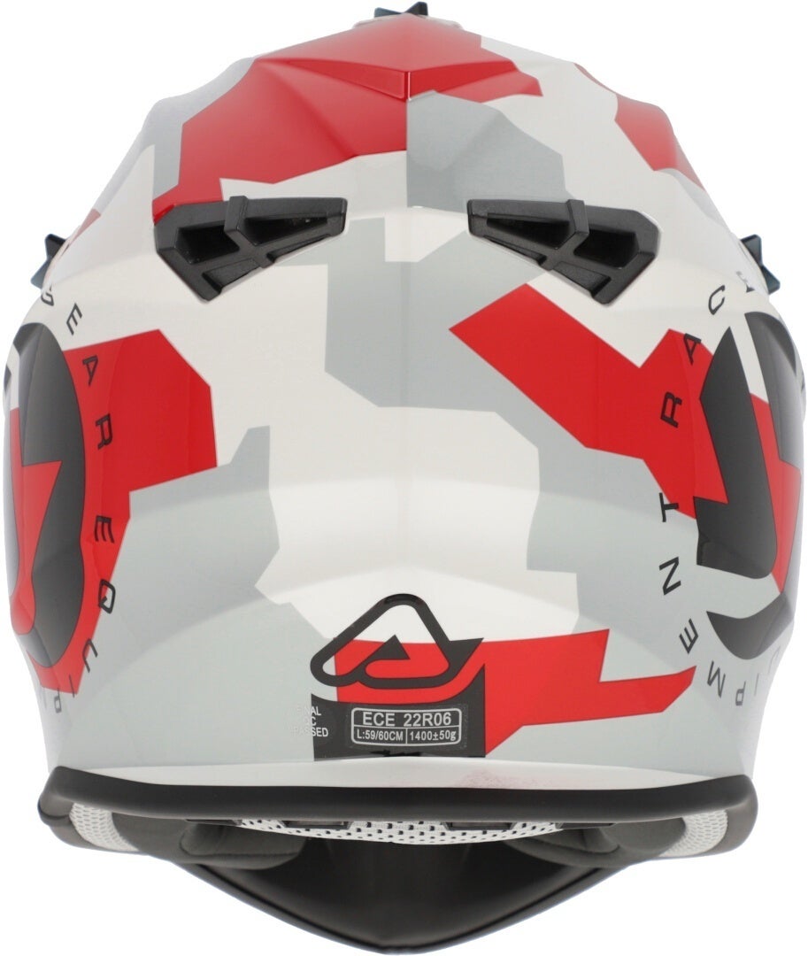 Acerbis Linear Graphic Motorcross Helm wit/rood/grijs M (57/58) Figuur 6