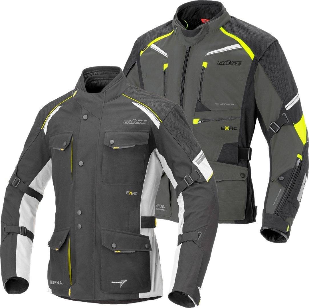 Büse Porto Motorcycle Textile Jacket black/white/neon-yellow 48 Figure 4