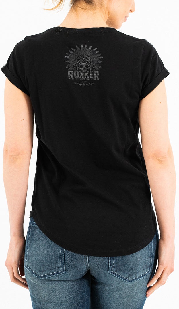Rokker Indian Bonnet Damen T-Shirt schwarz S Abbildung 2