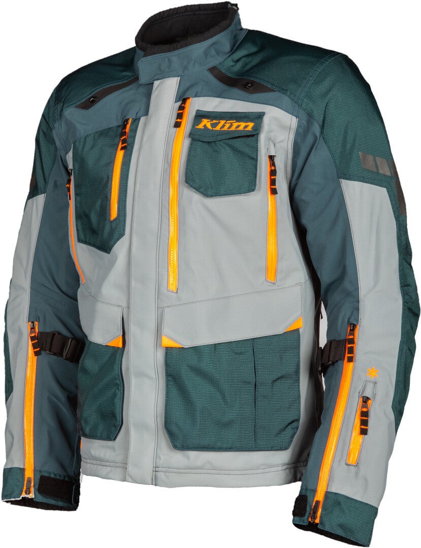 Klim Carlsbad Gore-Tex Motorcycle Textile Jacket light grey/green XXL Figure 1