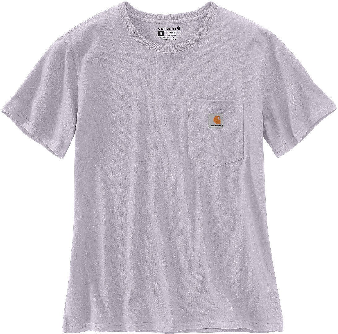 Carhartt Loose Fit Heavyweight K87 Pocket レディースTシャツ 白/紫 M 図1