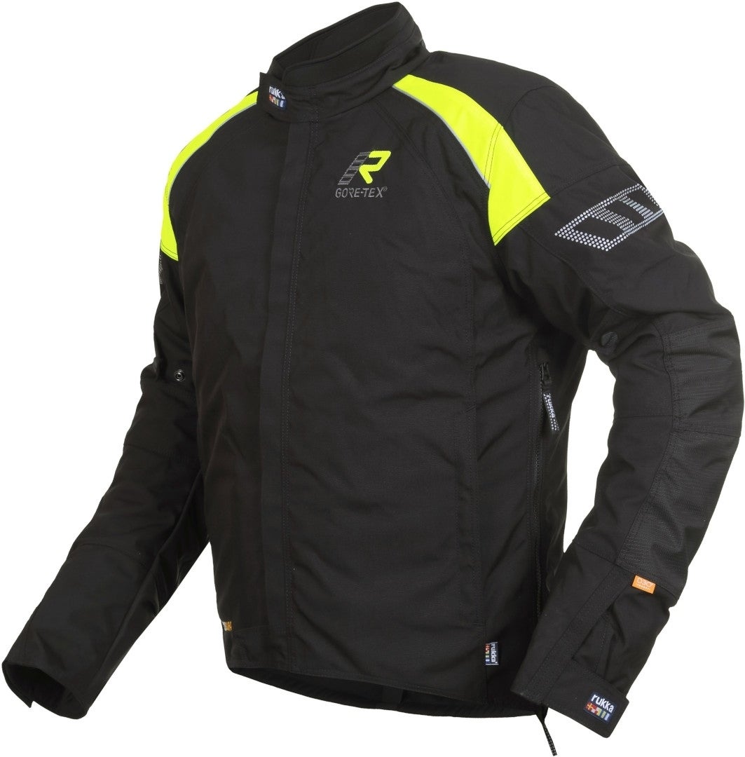 Rukka Herm Gore-Tex Motorfiets textiel jas Zwart/Geel 64 Figuur 1