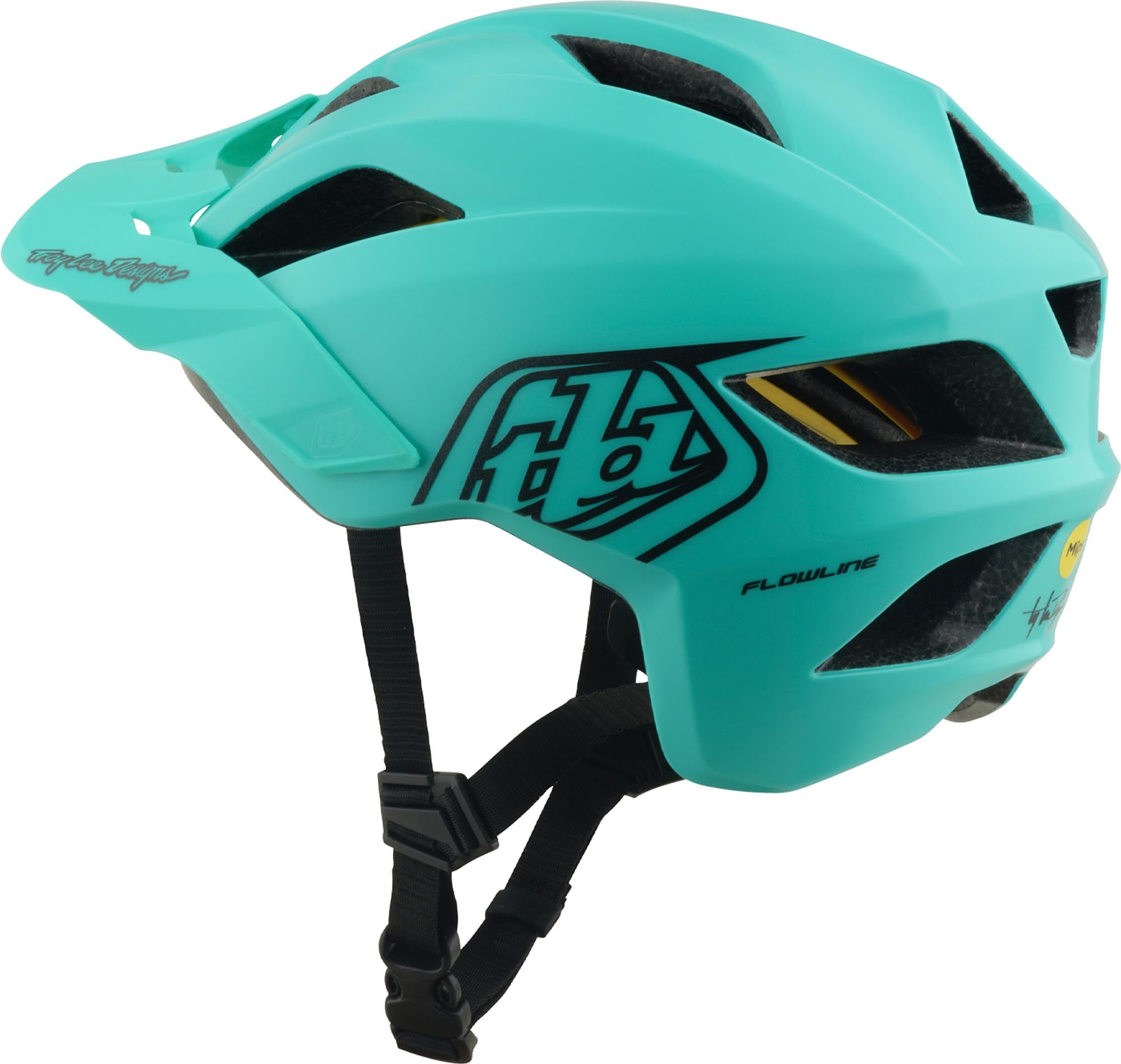 Troy Lee Designs Mips Flowline Point Jeugd Fietshelm turquoise mat 48-53 cm Figuur 6
