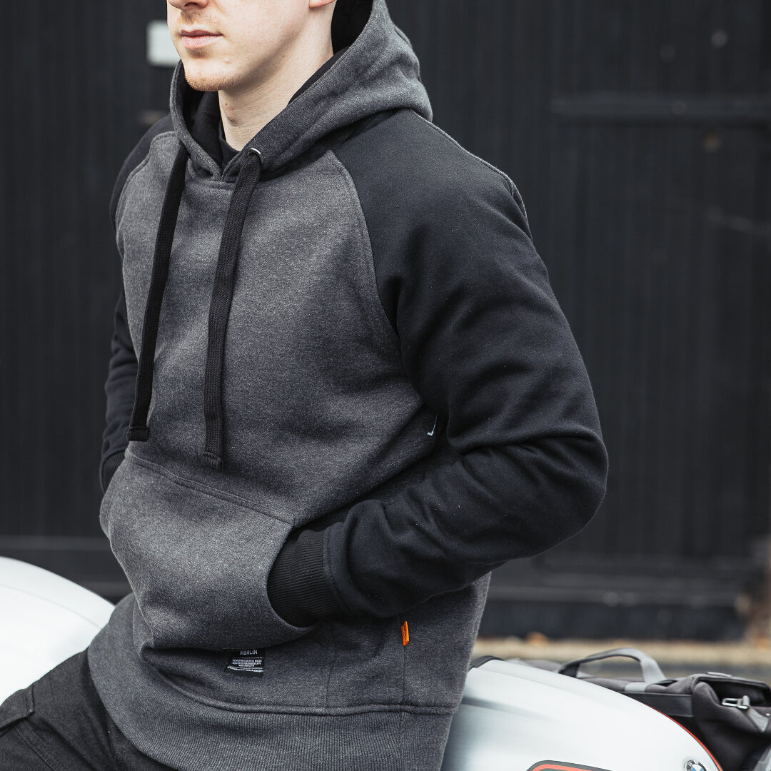Merlin Stealth Pro D3O Motorcykel hættetrøje grå/sort L Figur 6