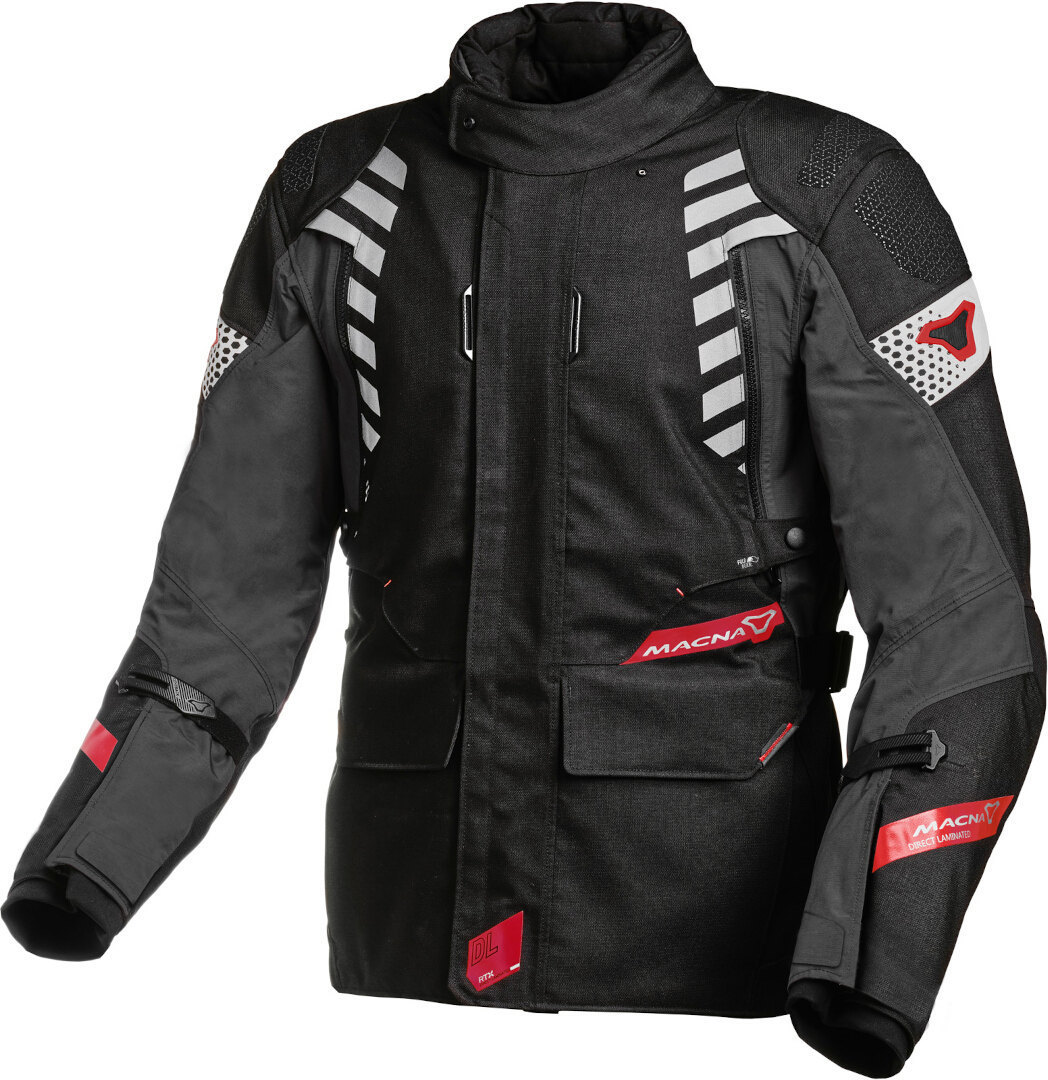 Macna Ultimax waterproof Motorcycle Textile Jacket black/red XXL Figure 1