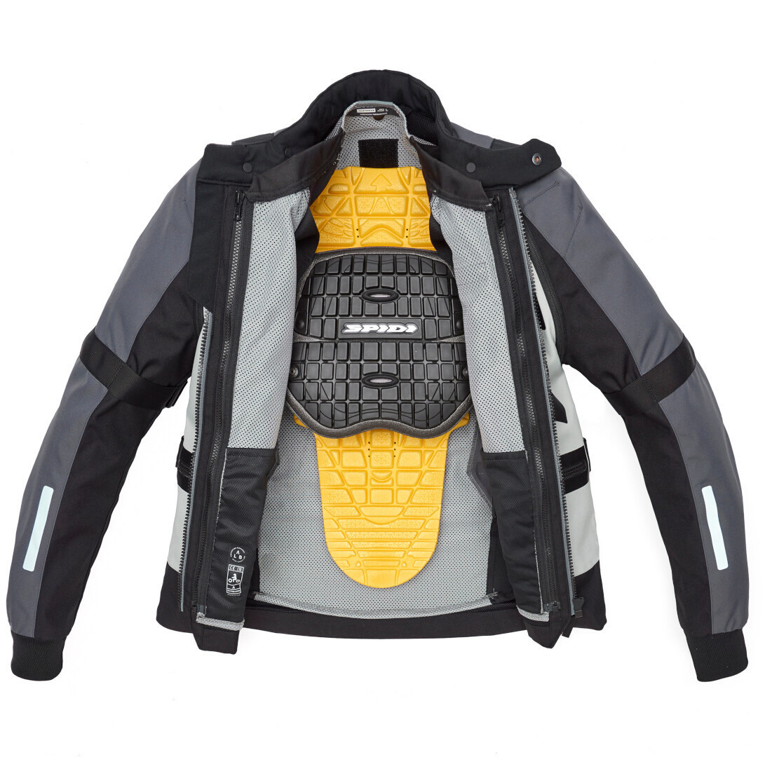 Spidi Enduro Pro Motorrad Textil Jacke dunkelgrau/hellgrau XL Abbildung 6