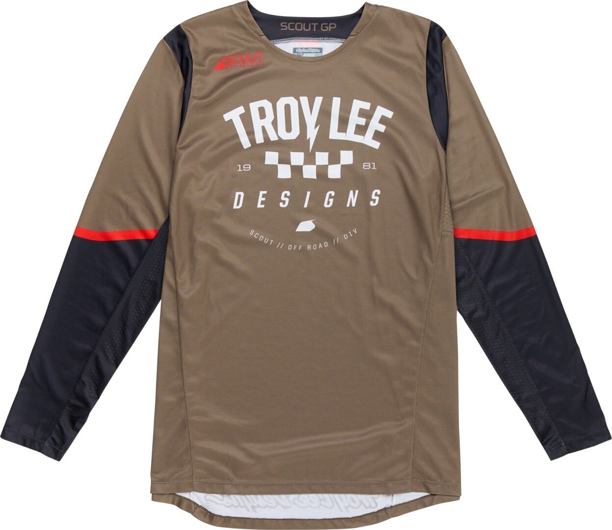 Troy Lee Designs Scout GP Ripper Maglia da motocross Kaki/grigio scuro XL Figura 1