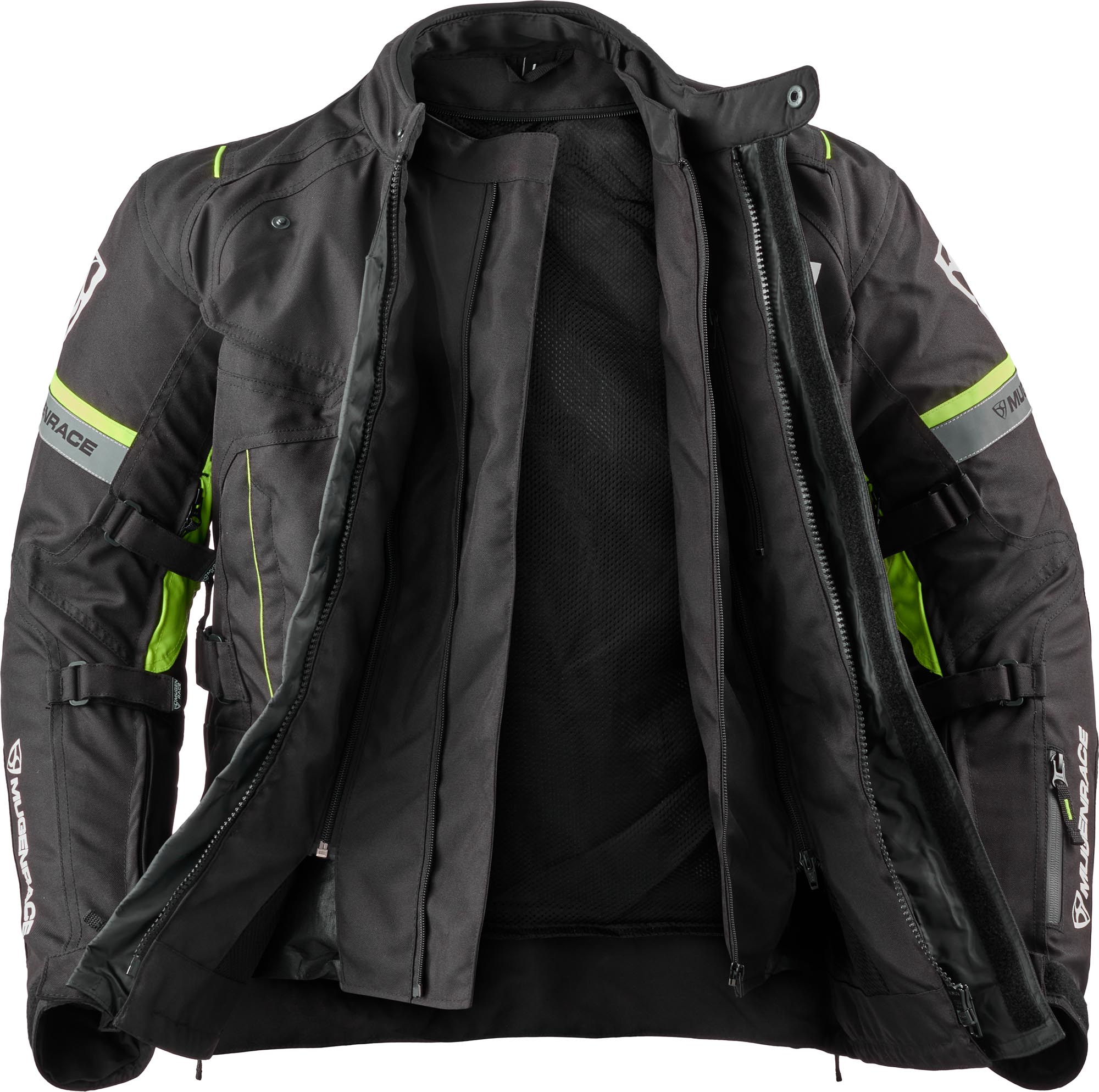 MUGENRACE T-Uno waterdichte motorfiets textieljas Zwart/Geel M Figuur 4