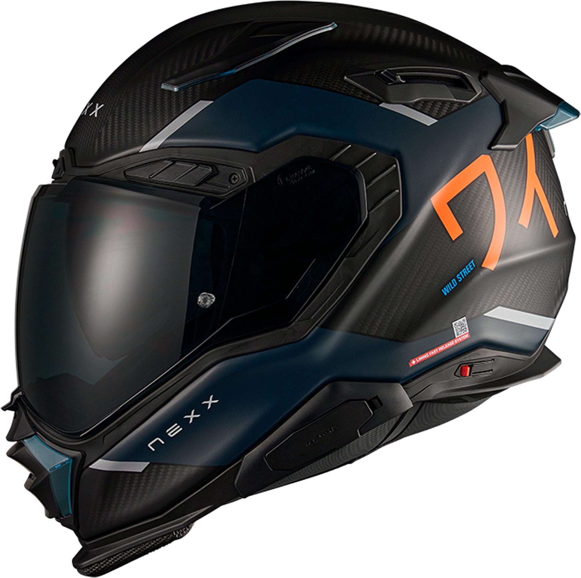 Nexx X.WST3 Manga Carbon Helm schwarz/blau/orange XL (61/62) Abbildung 2