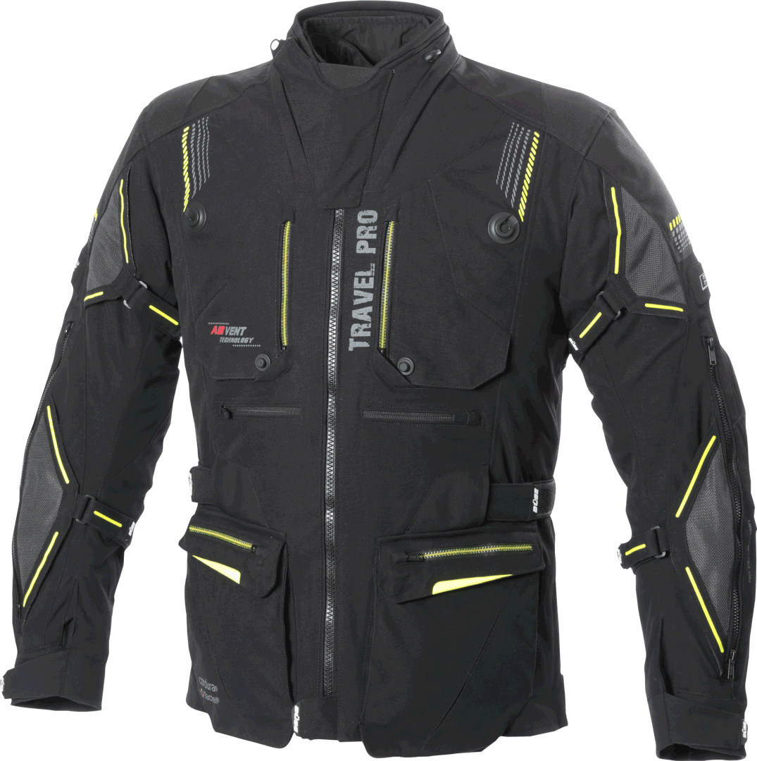 Büse Travel Pro Motorcycle Textile Jacket black/grey/yellow 64 Figure 1