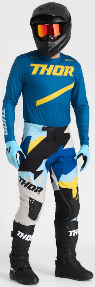 Thor Sportmode Brave Motocross bukser sort/blå/gul 40 Figur 5