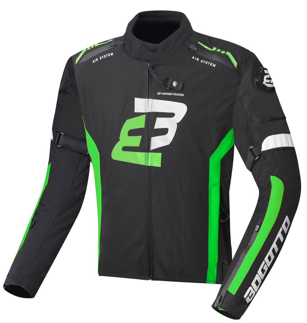 Bogotto GPX waterproof Motorcycle Textile Jacket black/green L Figure 1
