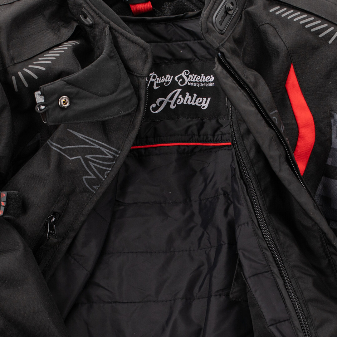 Rusty Stitches Ashley Waterproof Ladies Motorcycle Textile Jacket black/grey/red 42 Figure 10