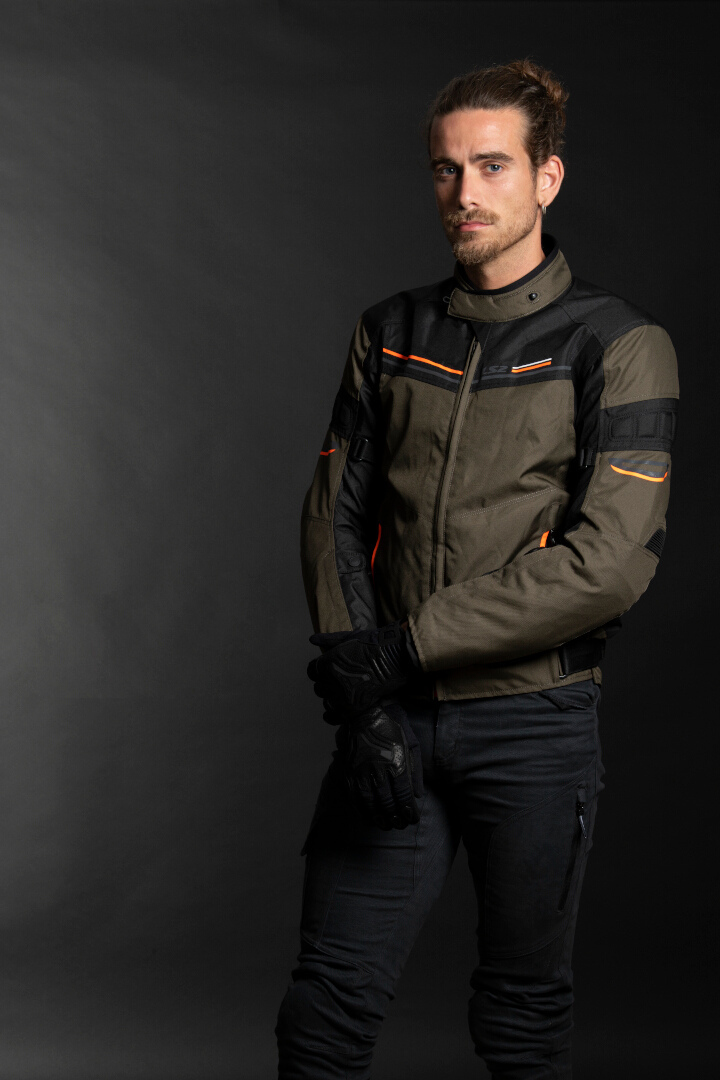 LS2 Shadow wasserdichte Motorrad Textiljacke khaki/schwarz XL Abbildung 5