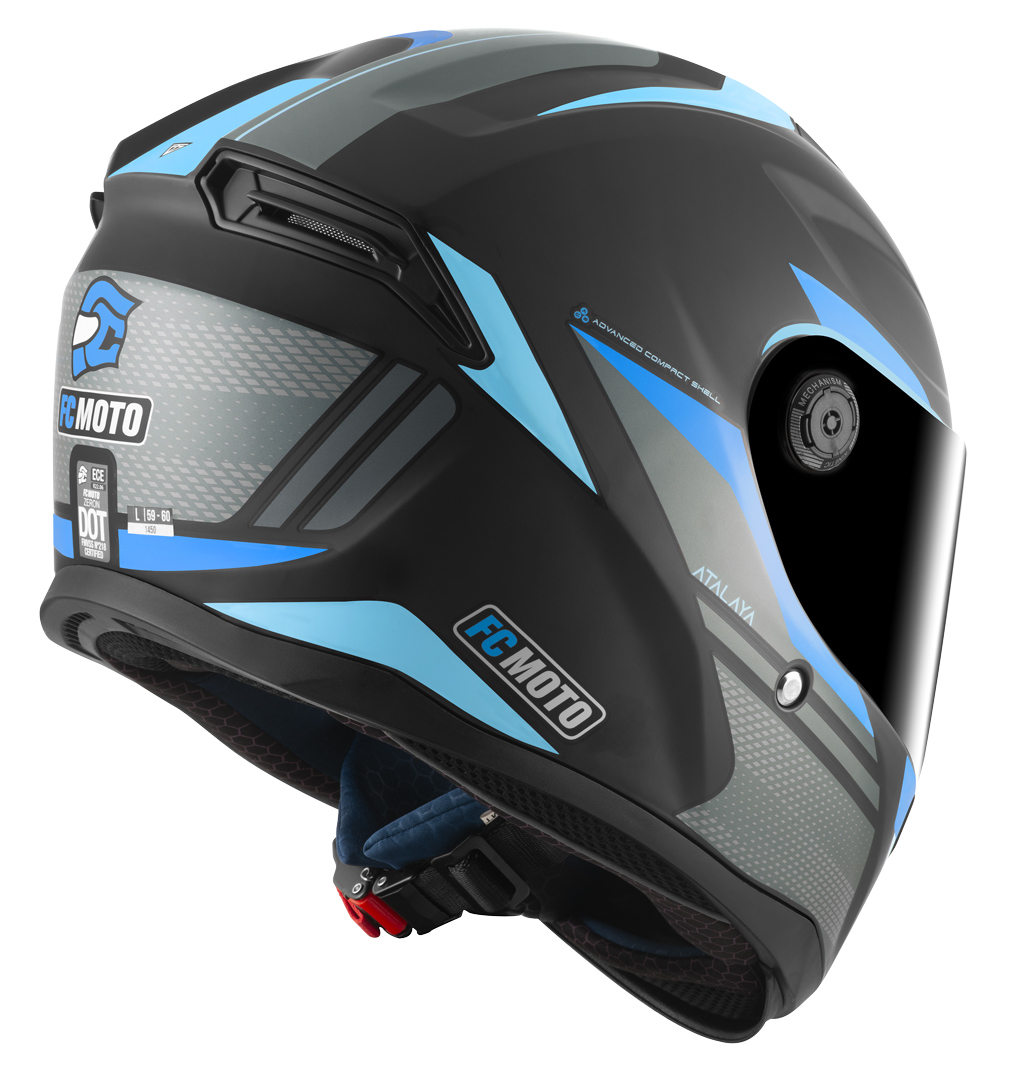 FC-Moto FF114B Zeron Cască Negru mat/albastru deschis S Figura 5