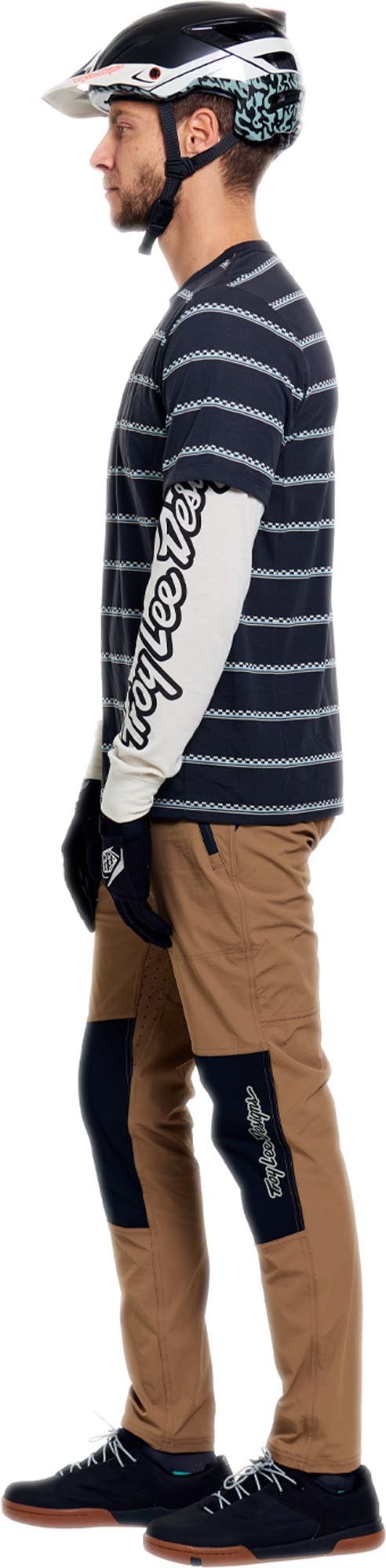 Troy Lee Designs Skyline Fakie Ride Stripe Bicycle Jersey carbon/blue S Figure 11