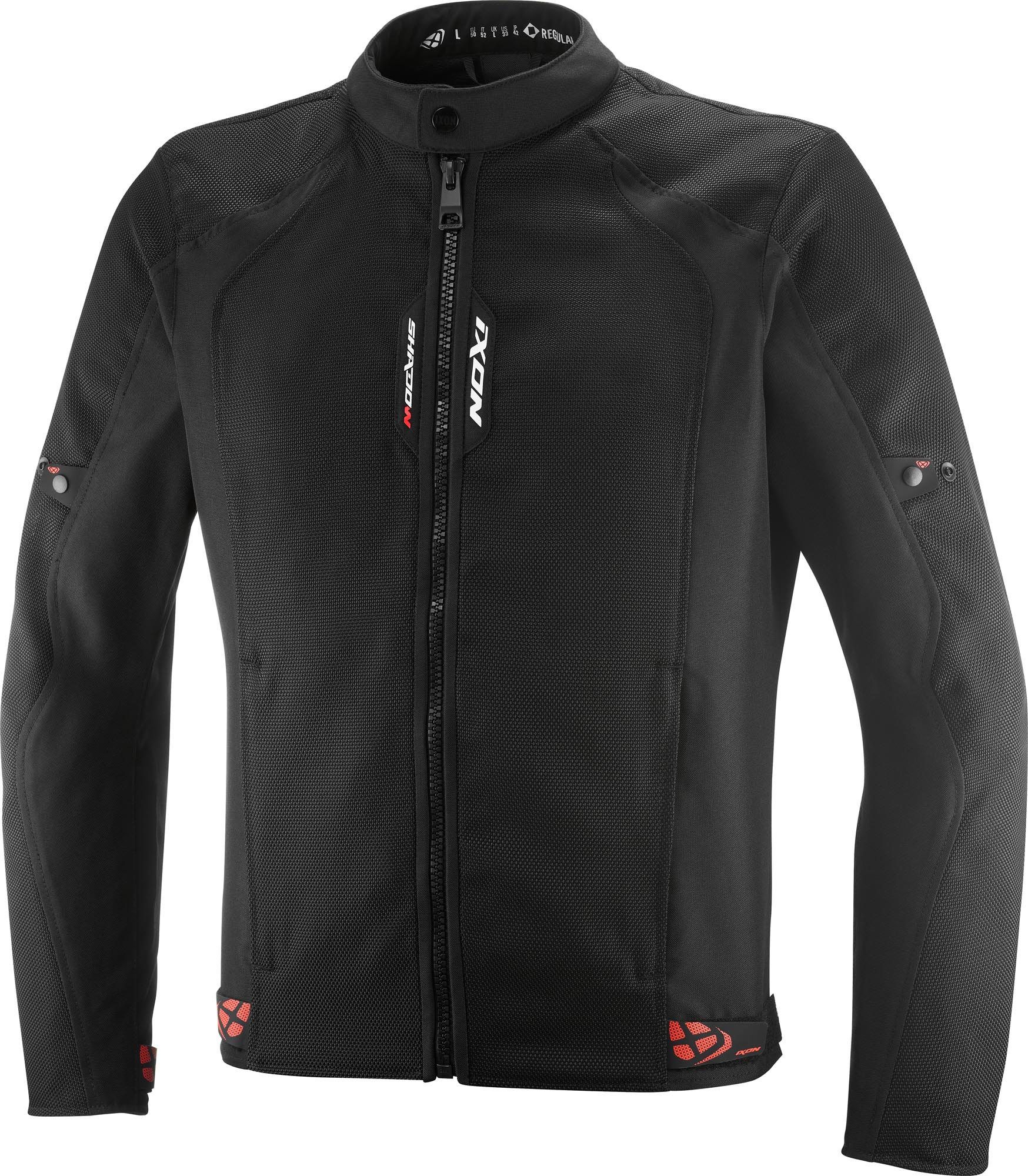 Ixon Shadow Motorcycle Textile Jacket black/white/red S Figure 1