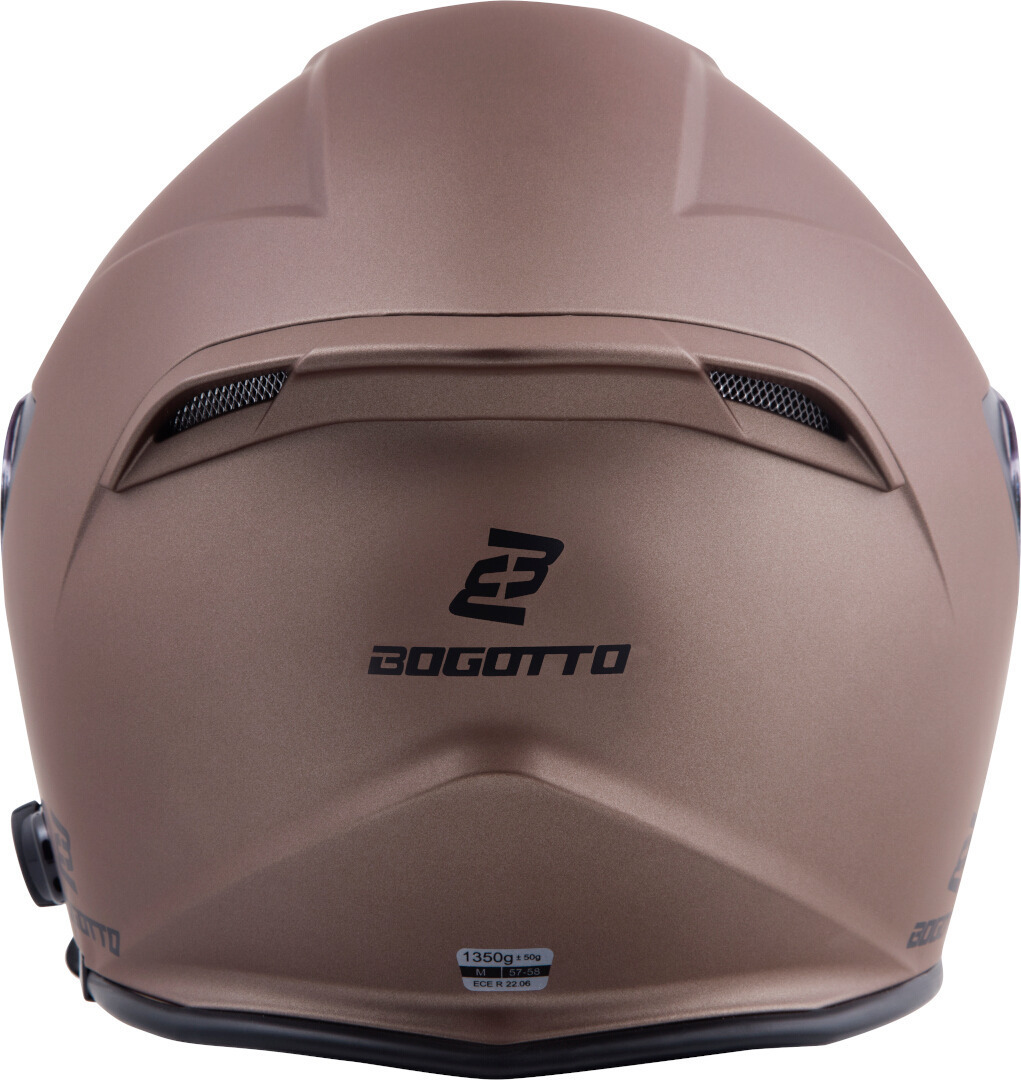 Bogotto H586 BT Solid Bluetooth Jet hjelm Brun Matt M Figur 3