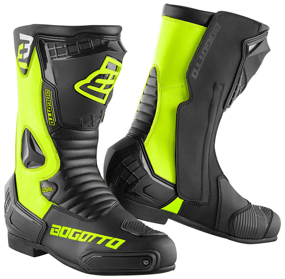 Bogotto Losail Motorcycle Boots black/neon-yellow 43 Figure 1