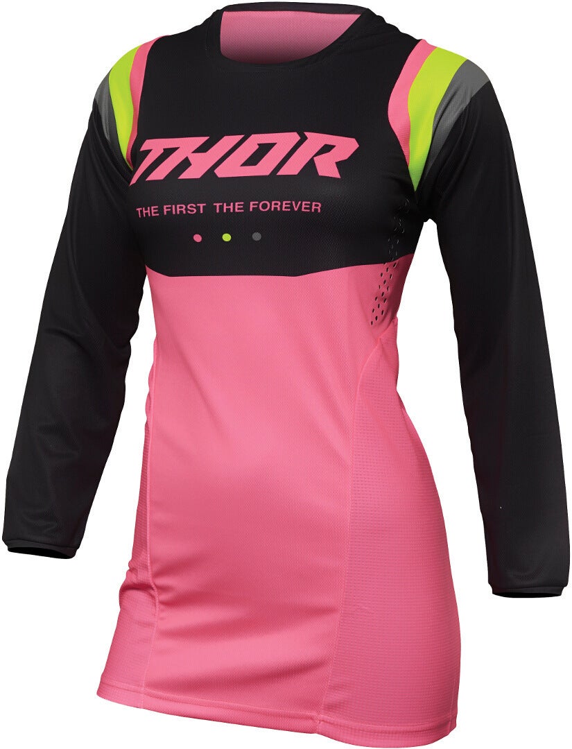 Thor Pulse Rev Damer Motocross Jersey grå/pink M Figur 1