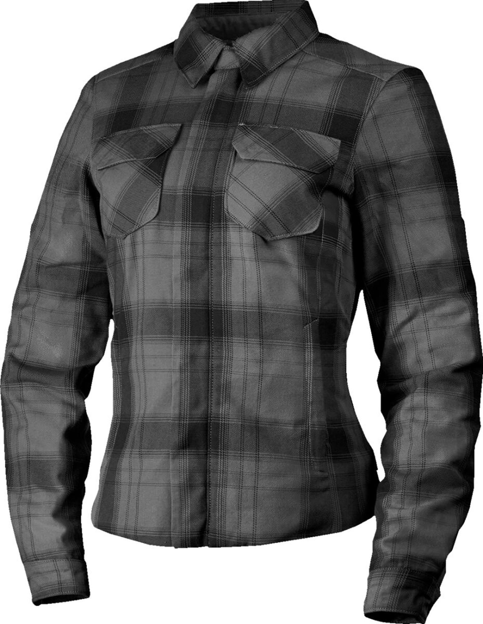 Icon Fallblock レディースバイクシャツ 黒/灰色 2XL 図1