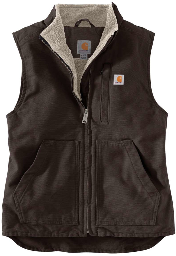 Carhartt Sherpa Lined Mock Neck Vestă pentru doamne Maro închis XS Figura 2