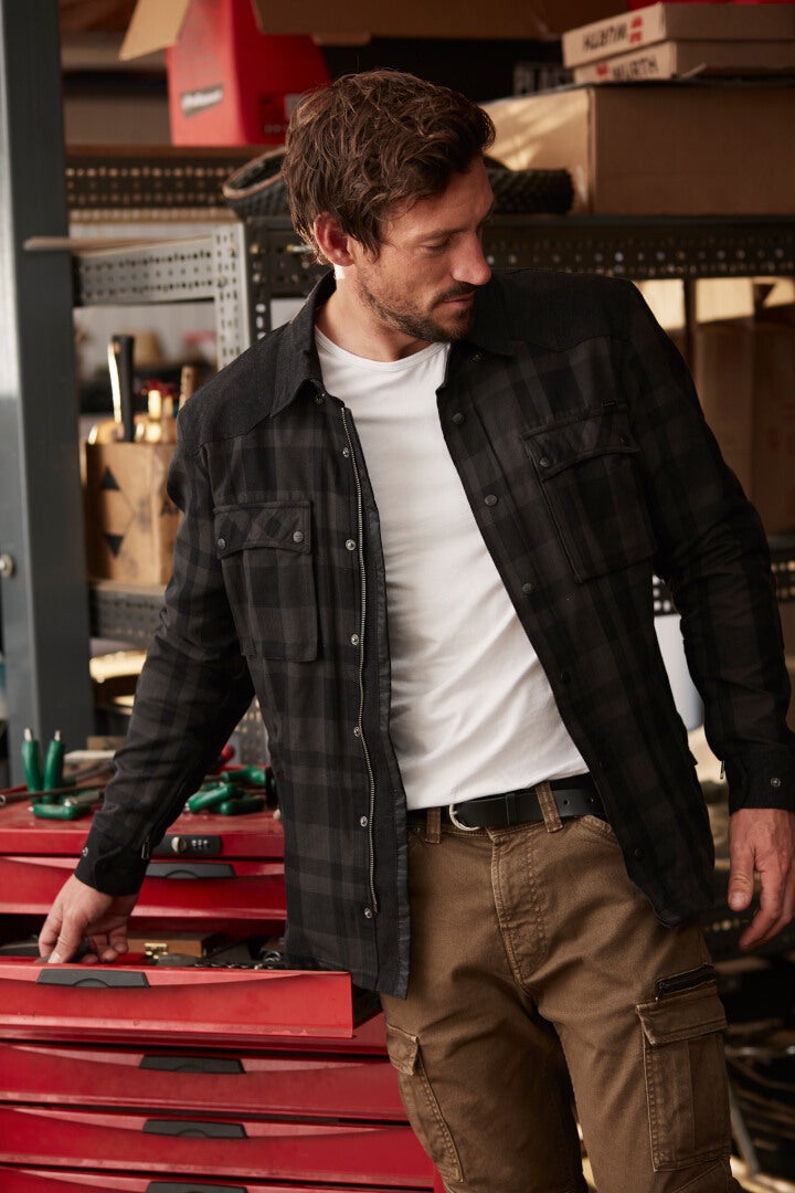 Richa Wisconsin Camicia da moto impermeabile nero/grigio XXL Figura 4