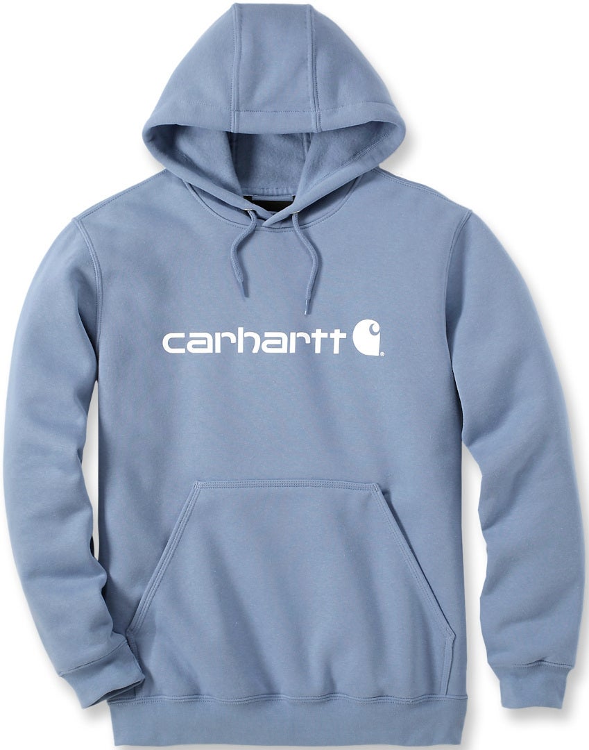 Carhartt Signature Logo Midweight Capuche bleu clair M Figure 1