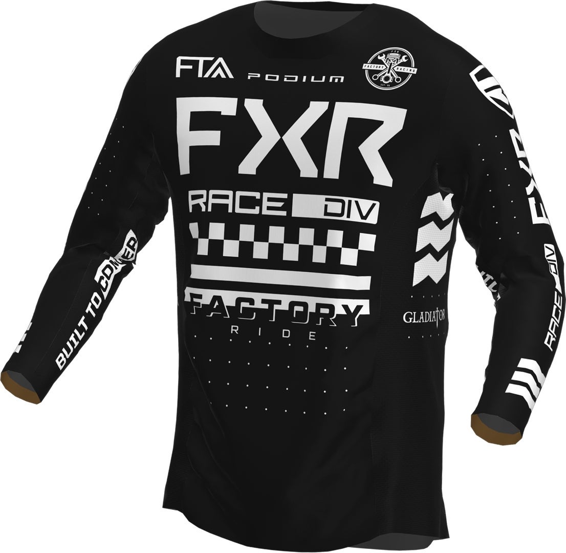 FXR Podium Gladiator 2023 Motokrosový dres černobílá XXL Obrázek 1
