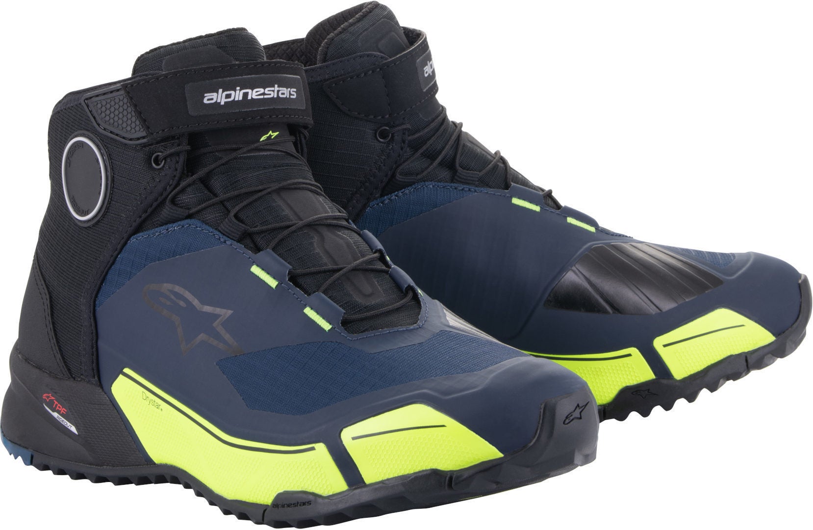 Alpinestars CR-X Drystar Motorcykel Sko sort/blå/gul 9 (42) Figur 1