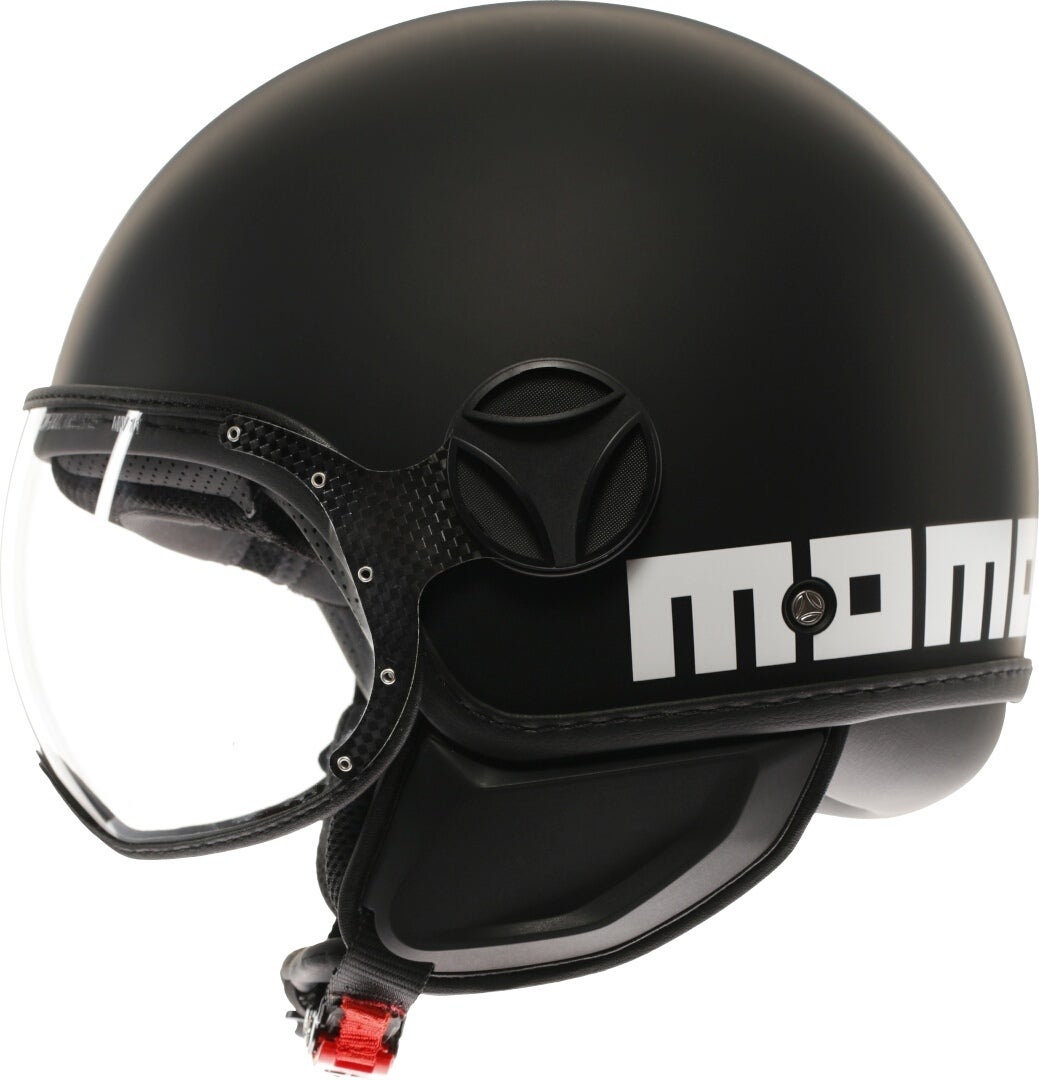 MOMO FGTR Classic Mono Casco Jet nero opaco S (55/56) Figura 3