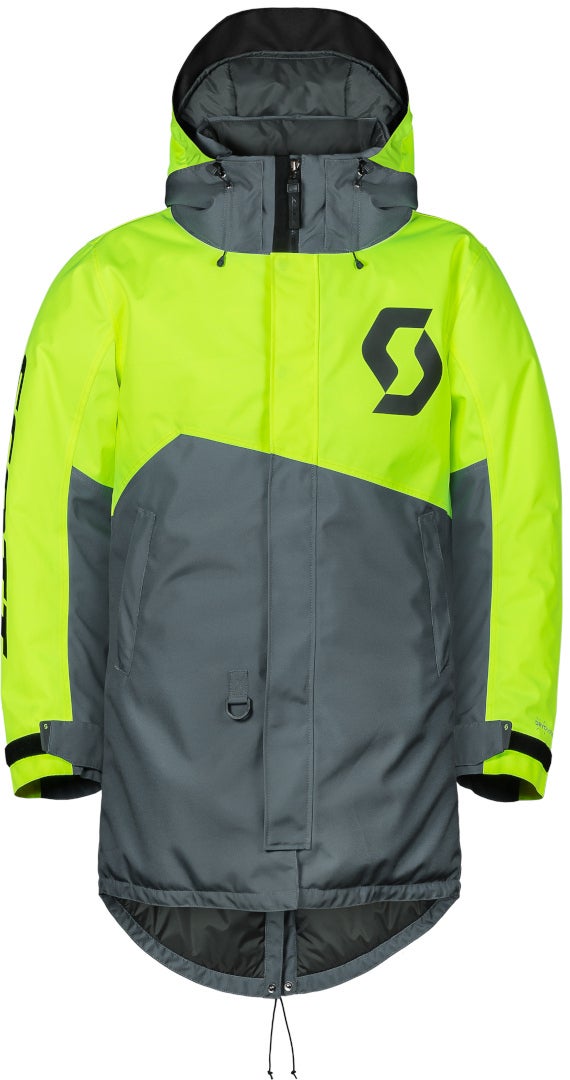 Scott Warm-Up Snowmobile Coat dark grey/black/neon yellow S/M Figure 1
