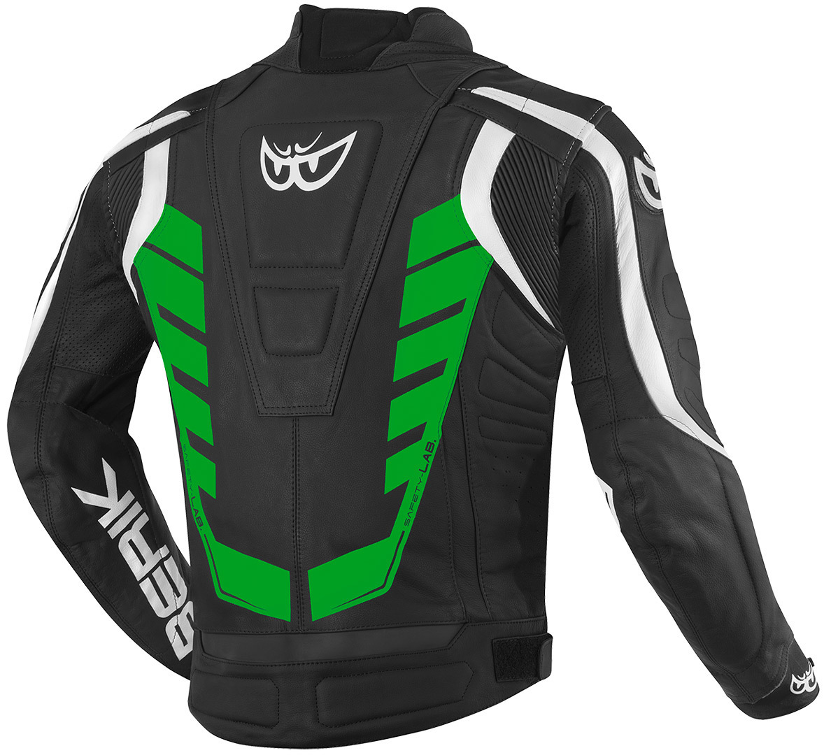 Berik Zakura Motorcycle Leather Jacket black/white/green 54 Figure 2