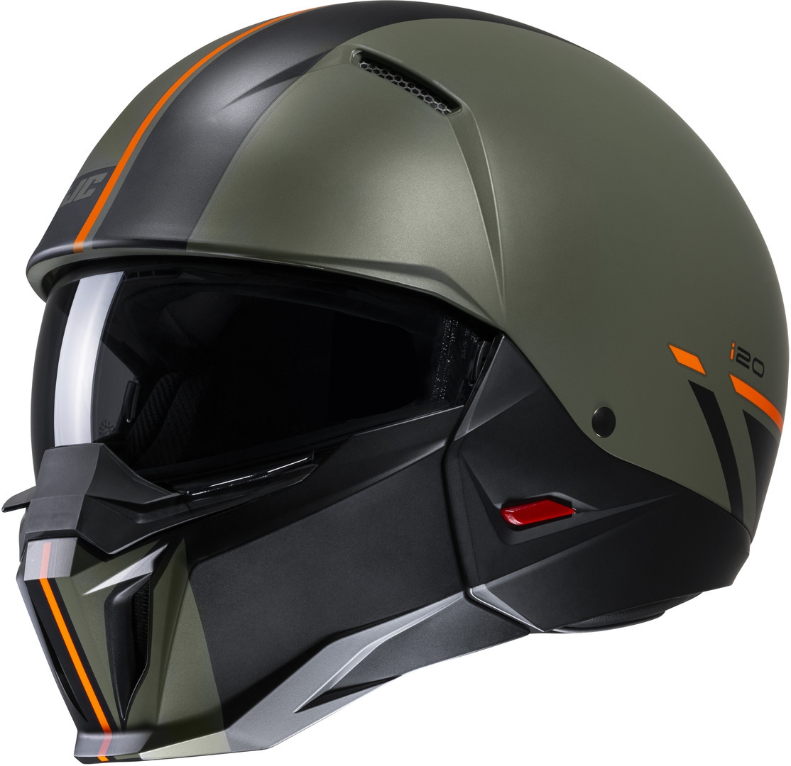HJC i20 Batol Jet hjälm grön/svart XS (54/55) Figur 1