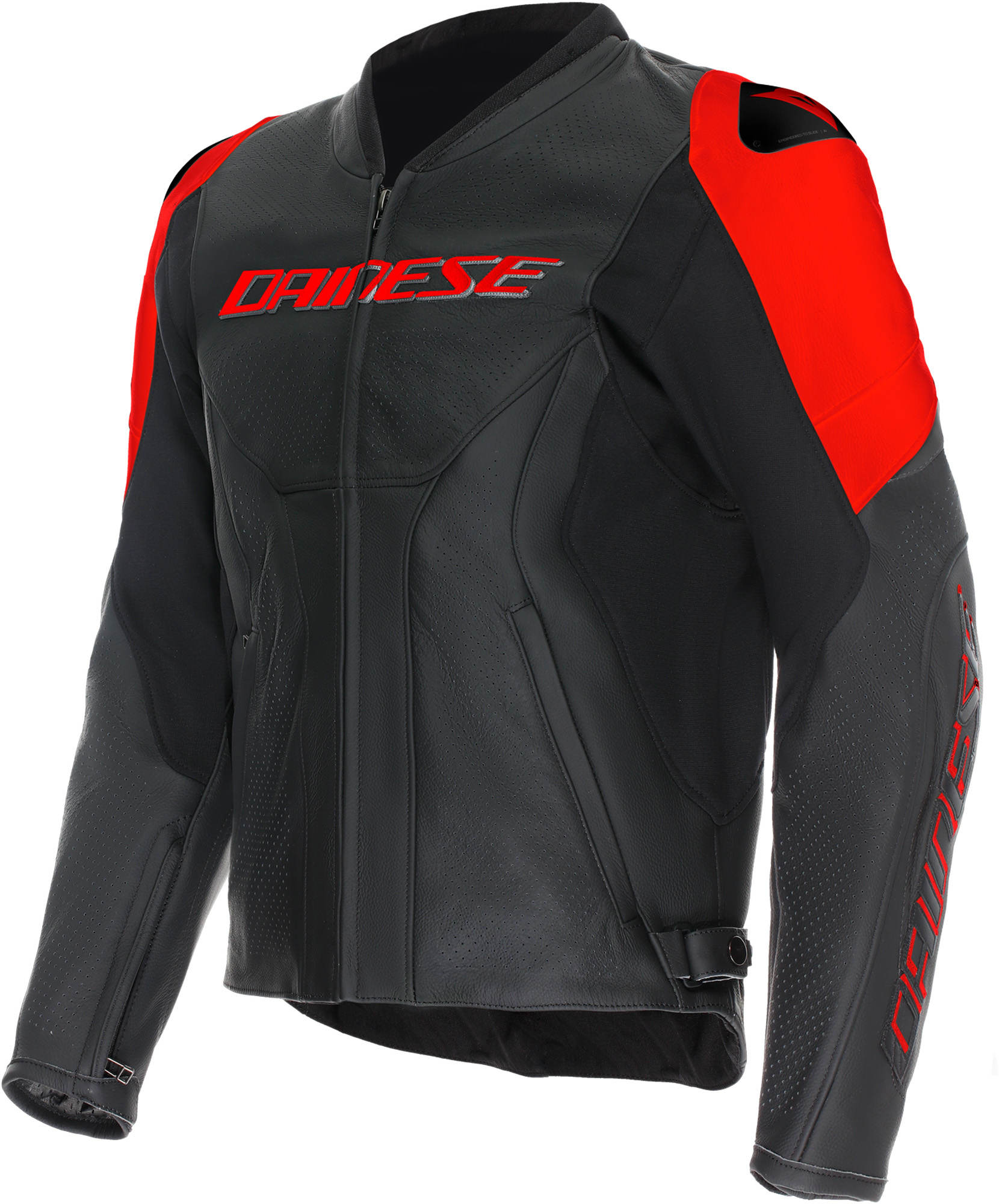 Dainese Racing 5 2.0 perforated Motorcycle Leather Jacket black/red 54 Figure 1