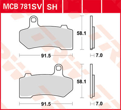 TRW Lucas Sinterbelag MCB781SH Figur 1