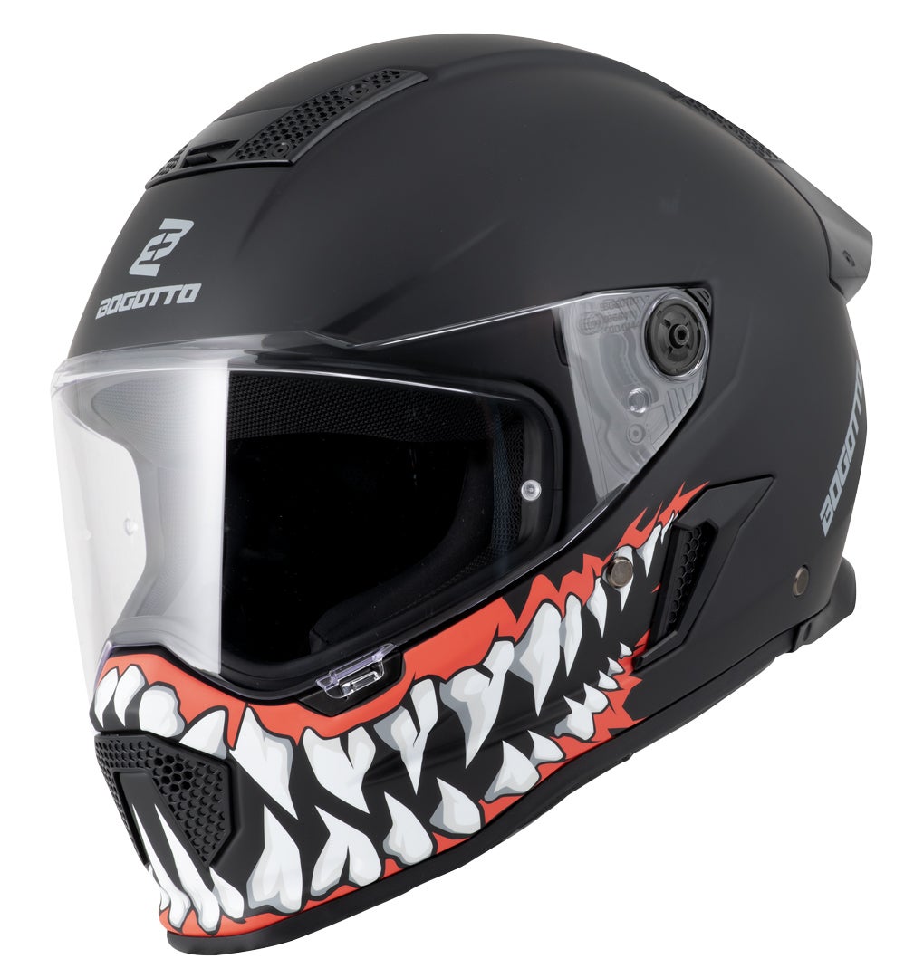 Bogotto Rapto Jaws Casco nero/rosso opaco S Figura 17