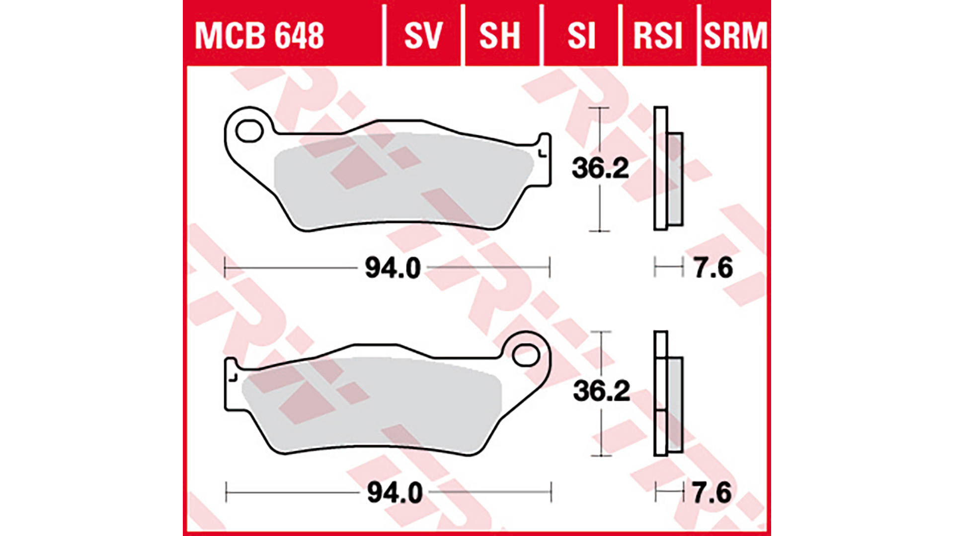 TRW Lucas TRW Lucas Bremsbelag MCB648SI Sinter Offroad Figur 1