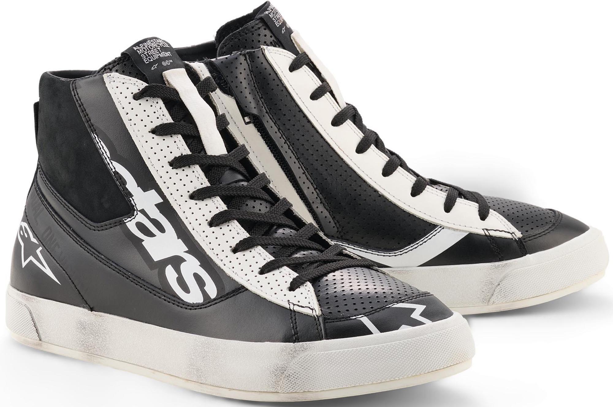 Alpinestars Stated Flair Motorcykelsko Sort/hvid 9,5 Figur 1