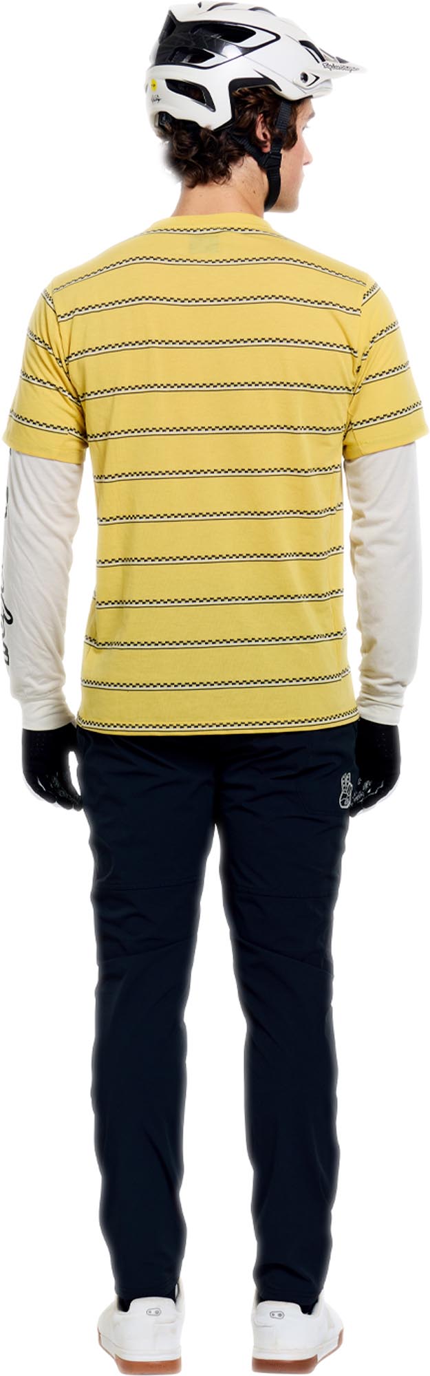 Troy Lee Designs Skyline Fakie Ride Stripe Maillot de vélo jaune/blanc L Figure 12