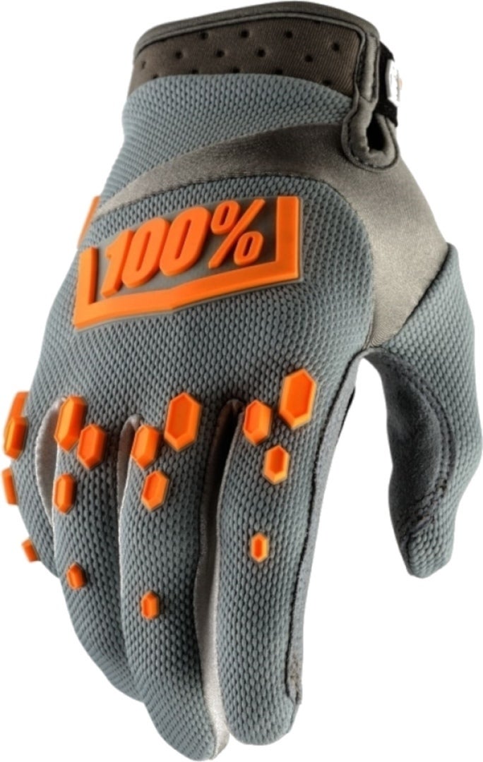 100% Airmatic Hexa Motocross handsker grå/orange XL Figur 1