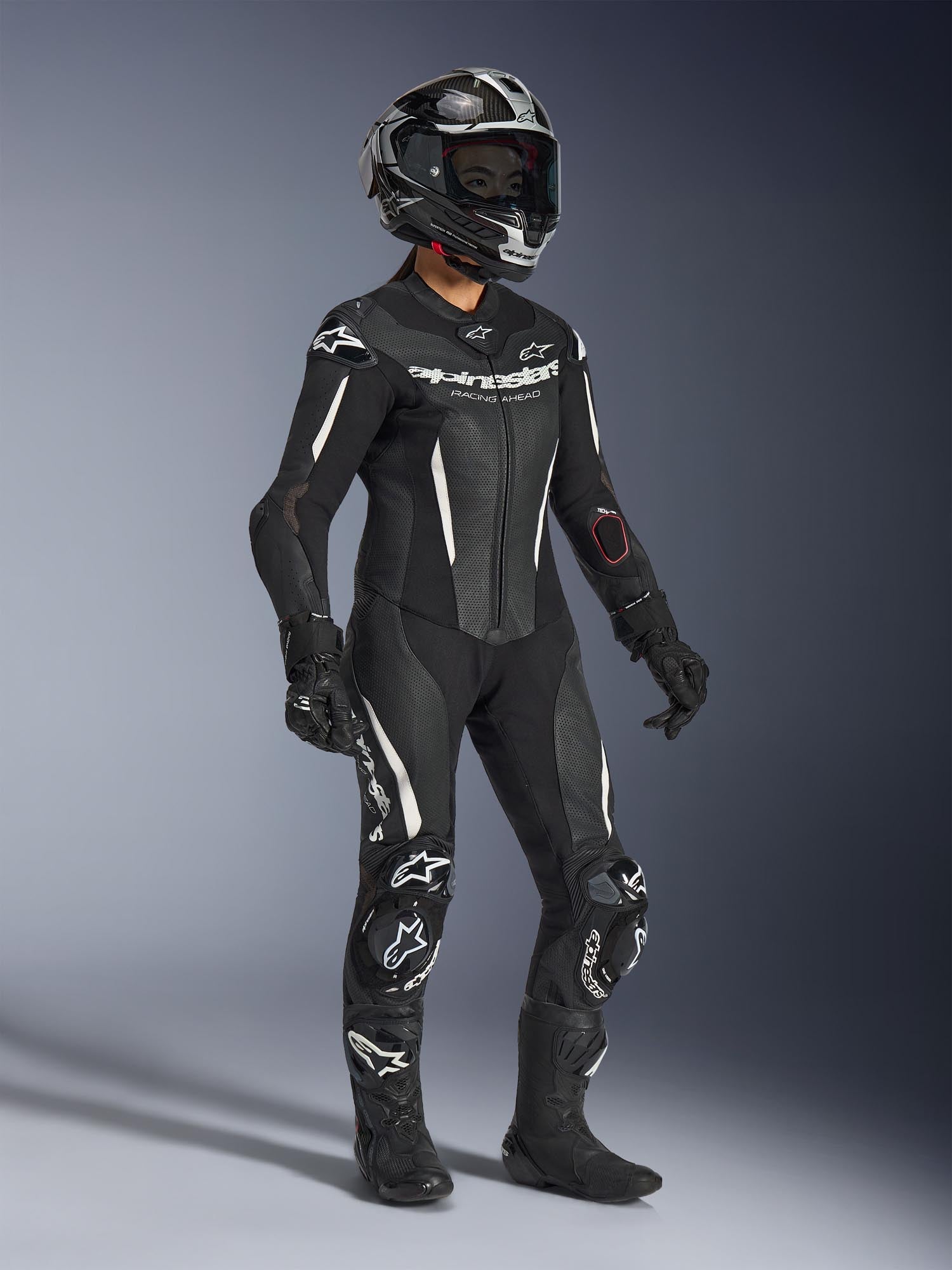 Alpinestars Stella GP-R7 Damer 1-delt motorcykellæderdragt Sort 44 Figur 8