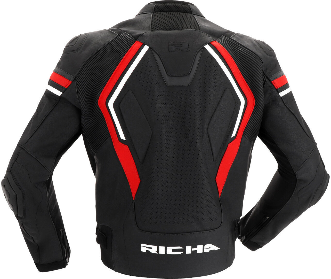 Richa Matrix 2 perforated Motorcycle Leather Jacket black/red/white 60 Figure 3