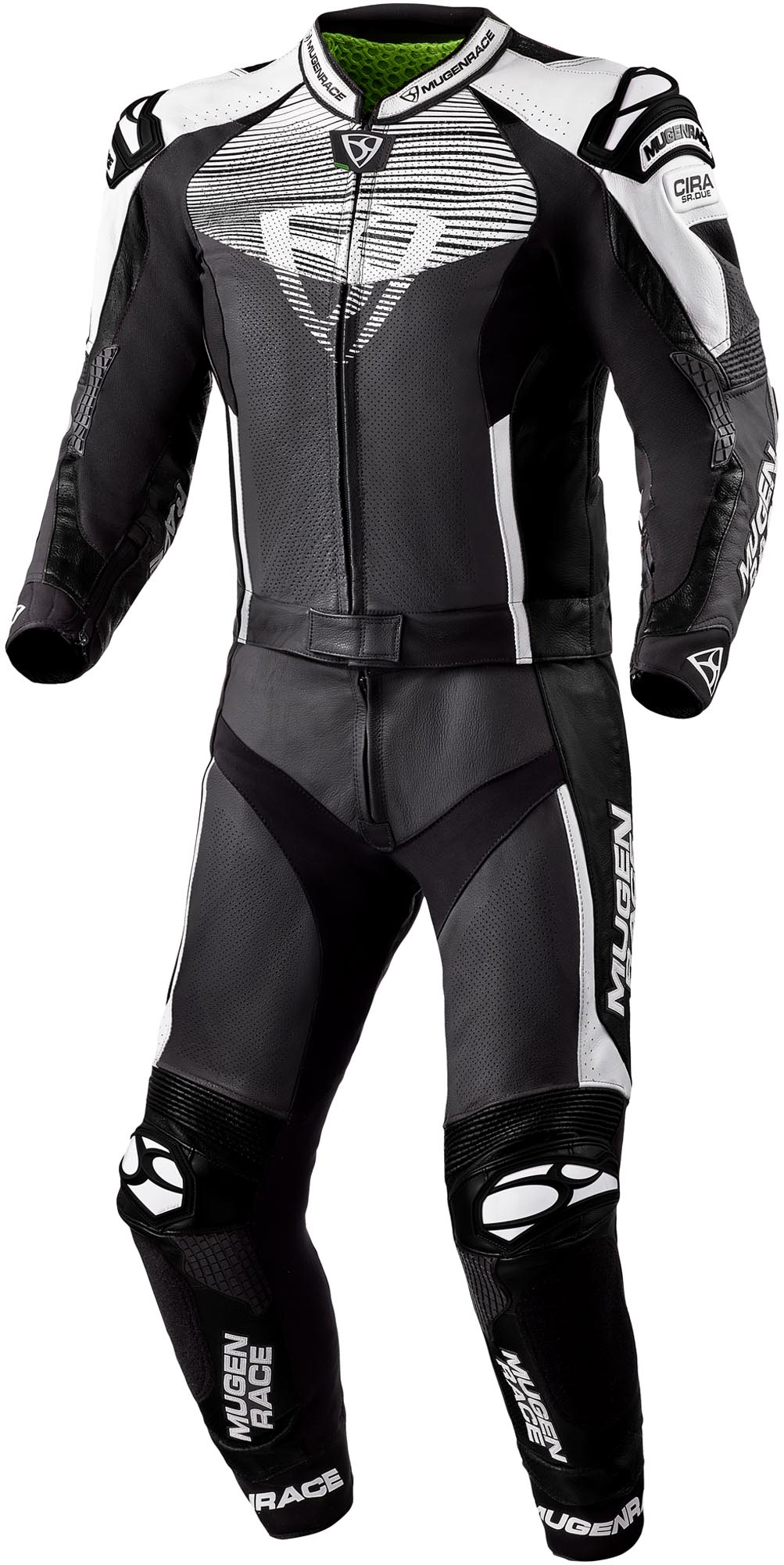 MUGENRACE Scorpion perforated Two Piece Motorcycle Leather Suit-image-589608515