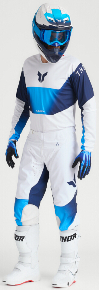 Thor Launchmode Storm Motocross Pants white/blue 40 Figure 6