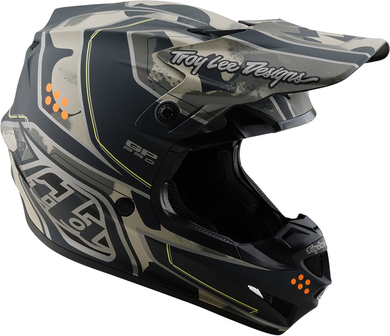 Troy Lee Designs GP Pro MIPS Trooper Motoross Hjelm sort/grå/grøn M (57/58) Figur 7